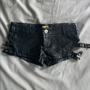 COPY - Vegan leather booty shorts